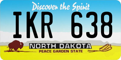 ND license plate IKR638