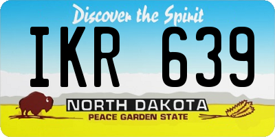 ND license plate IKR639