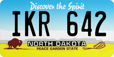 ND license plate IKR642