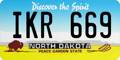 ND license plate IKR669