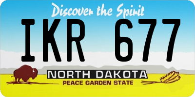 ND license plate IKR677