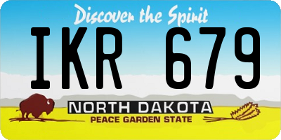 ND license plate IKR679