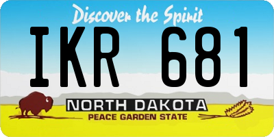 ND license plate IKR681
