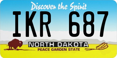 ND license plate IKR687