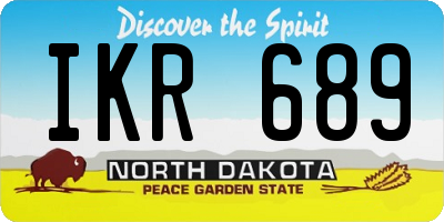 ND license plate IKR689