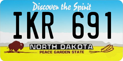 ND license plate IKR691