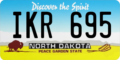 ND license plate IKR695