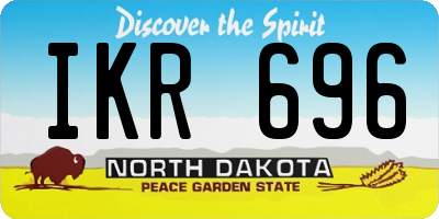 ND license plate IKR696