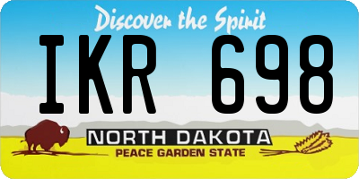 ND license plate IKR698