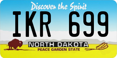 ND license plate IKR699