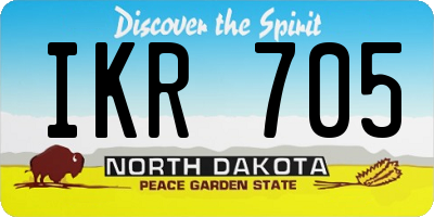 ND license plate IKR705