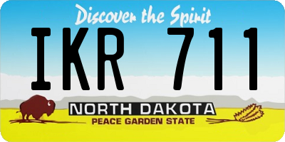 ND license plate IKR711