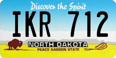ND license plate IKR712