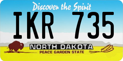 ND license plate IKR735
