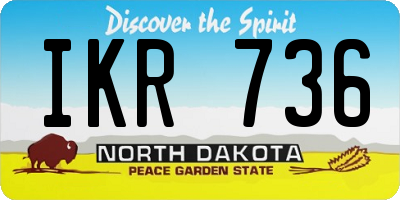 ND license plate IKR736
