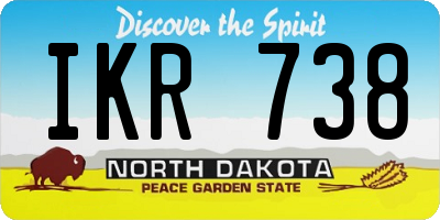 ND license plate IKR738