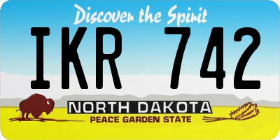 ND license plate IKR742