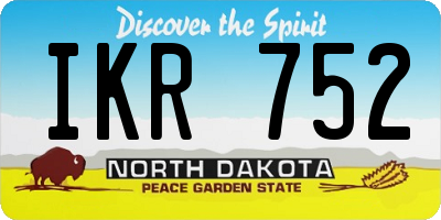 ND license plate IKR752