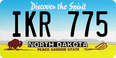 ND license plate IKR775