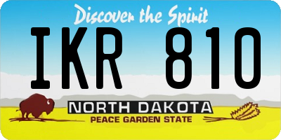 ND license plate IKR810