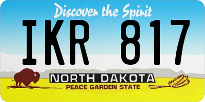 ND license plate IKR817