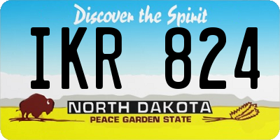 ND license plate IKR824