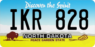 ND license plate IKR828