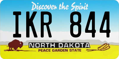 ND license plate IKR844