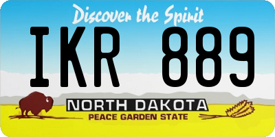 ND license plate IKR889