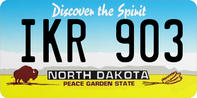 ND license plate IKR903