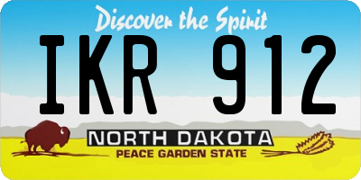ND license plate IKR912