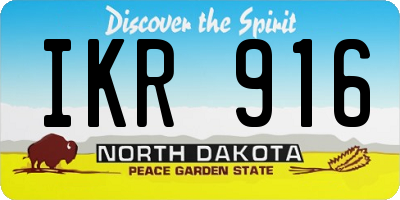 ND license plate IKR916