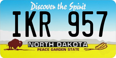 ND license plate IKR957