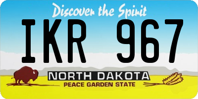 ND license plate IKR967