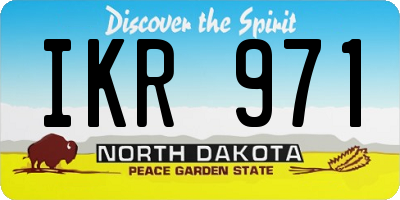 ND license plate IKR971