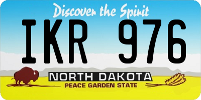 ND license plate IKR976