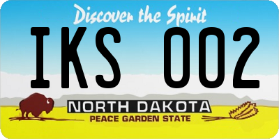 ND license plate IKS002