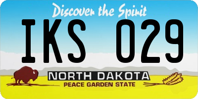 ND license plate IKS029
