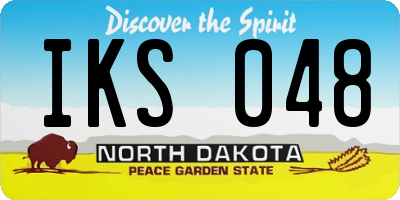 ND license plate IKS048