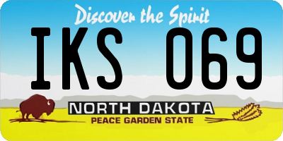 ND license plate IKS069