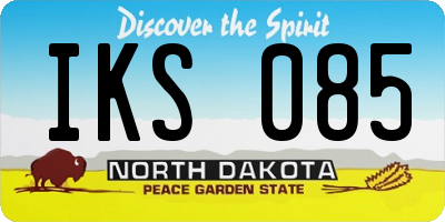 ND license plate IKS085