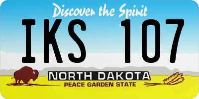 ND license plate IKS107