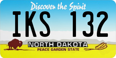 ND license plate IKS132
