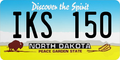 ND license plate IKS150