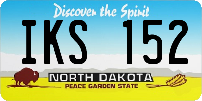 ND license plate IKS152