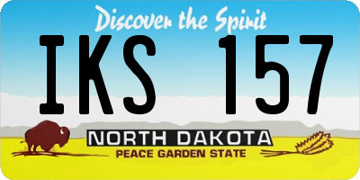 ND license plate IKS157