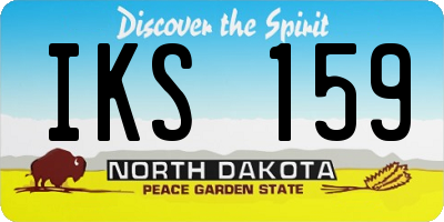 ND license plate IKS159