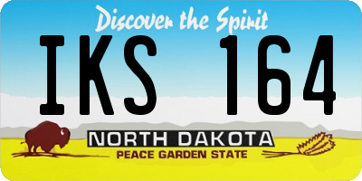 ND license plate IKS164