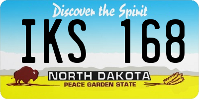 ND license plate IKS168