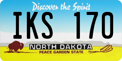 ND license plate IKS170